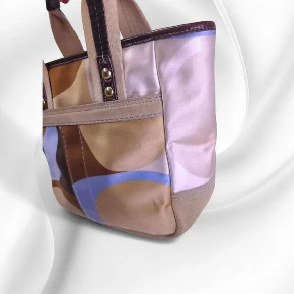 Vintage COACH Hamptons Bag in Scarf Print and matching Wristlet Set - Picture 7 of 15